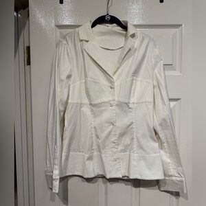 Reformation White Button-Up Shirt